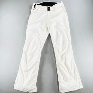 Bogner White Belted Insulated Ski Snow Pants US 8